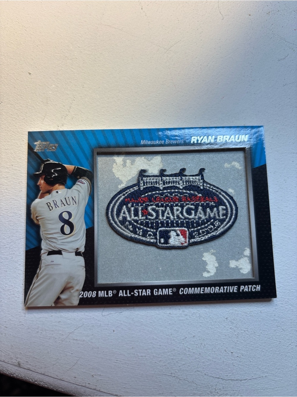 Ryan Braun 2010 Topps MLB All Star Game Patch Relic Card Brewers